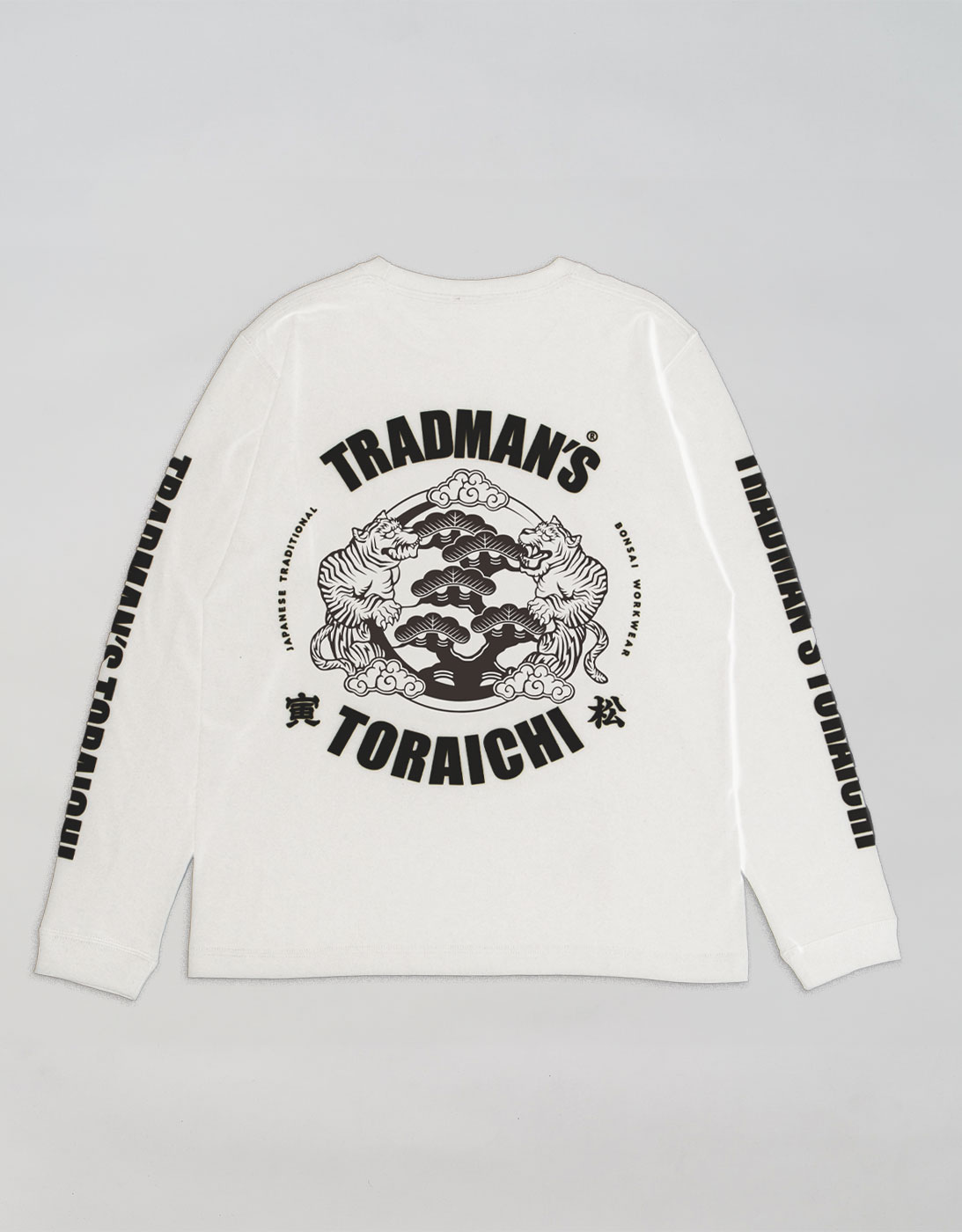 TRADMAN’S TORAICHI crew neck Long T-shirts 1824-617 WHITE